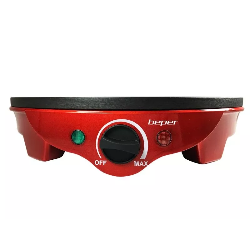 Beper BT.700Y Party Line máquina de crepes, placa antiaderente de 30 cm, 1300 W
