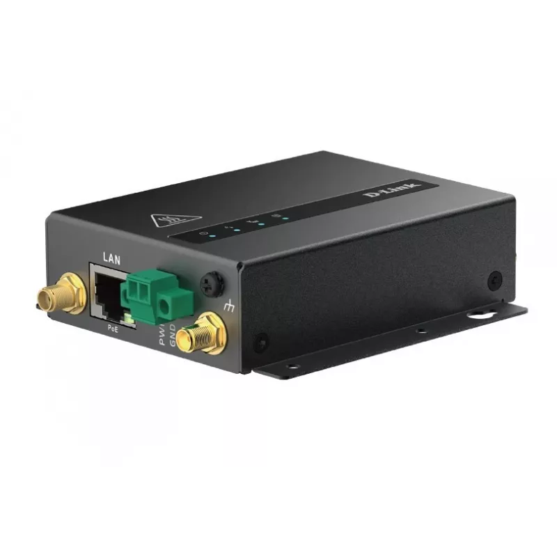 D-Link 5G M2M VPN PoE+ modem router, RJ45, externo, IEEE 802.3at, preto, 48 - 57 V, -30 - 70 °C