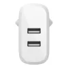 Belkin BOOST CHARGE - Fonte de alimentação - 24 Watt - QC 3.0 - 2 portas de saída (USB) - branco (WCB002VFWH)