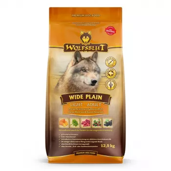 Comida seca para cães Wolfsblut Wide Plain Light Horse com batata-doce — 12,5 kg, 22 % proteína, 6 % gordura, sem glúten e sem açúcar