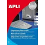 Etiqueta agipa 10070 poliéster prateado 63,5 x 29,6 mm resistente às intempéries e à sujidade