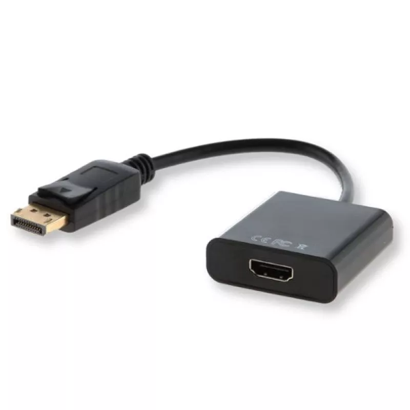 Savio CL-55 adaptador de cabo de vídeo 0.2 m DisplayPort HDMI Type A (Standard) preto