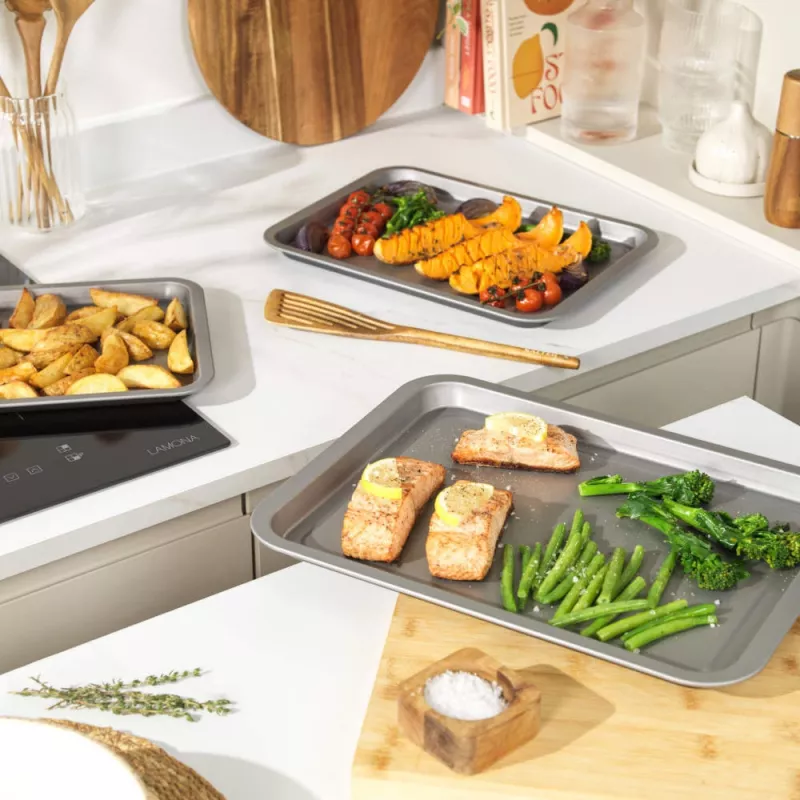 Conjunto de tabuleiros de forno Salter BW13674 – 3 tabuleiros antiaderentes