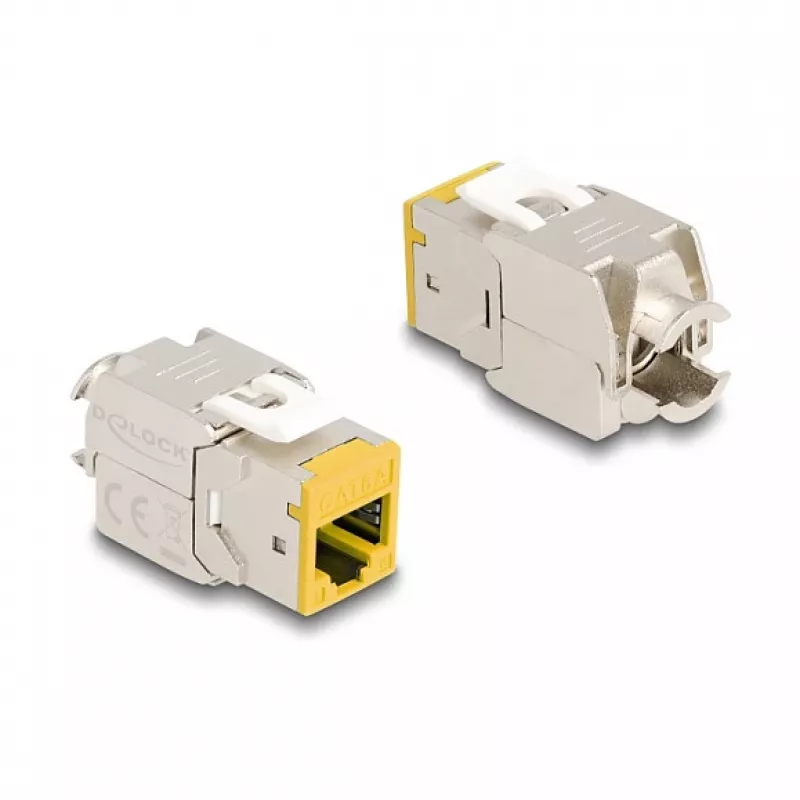 Módulo Keystone DeLOCK 88111 plano amarelo RJ-45 10 unid.