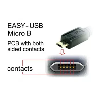 Cabo USB DeLOCK 83854 USB 2.0 3 m USB A Micro-USB B preto