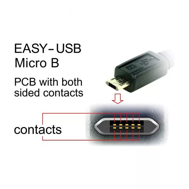 Cabo USB DeLOCK 83854 USB 2.0 3 m USB A Micro-USB B preto