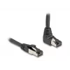 Cabo de rede DeLOCK RJ45 Cat.8.1 90° inclinado para baixo / reto 2 m preto