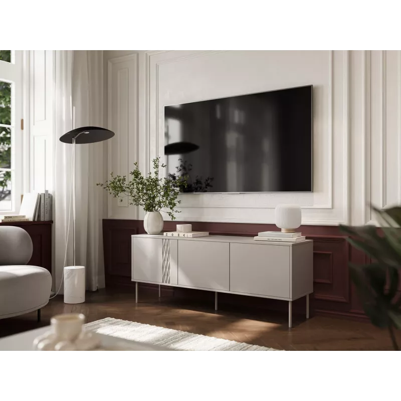 Móvel RTV Cama 3D TRESSE 150x40x55 caxemira mate