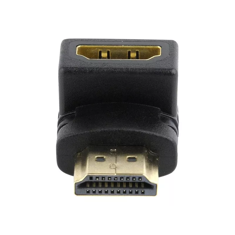 Adaptador HDMI GEMBIRD A-HDMI90-FML, HDMI para HDMI, adaptador em ângulo reto 90°, preto