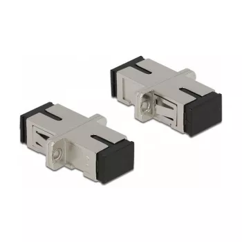 Acoplador de fibra ótica SC simplex fêmea para SC simplex fêmea DeLOCK 86872