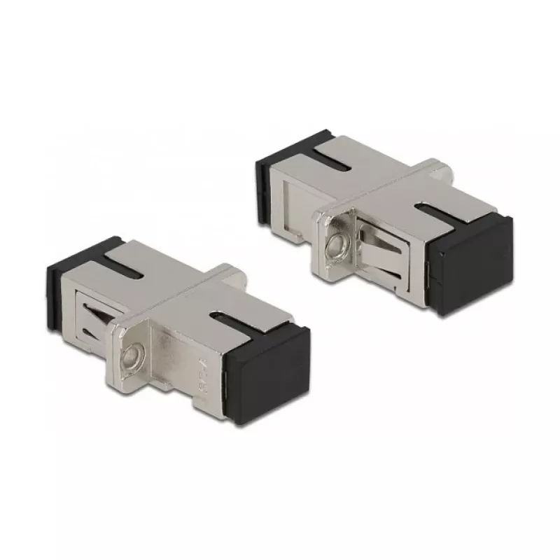 Acoplador de fibra ótica SC simplex fêmea para SC simplex fêmea DeLOCK 86872