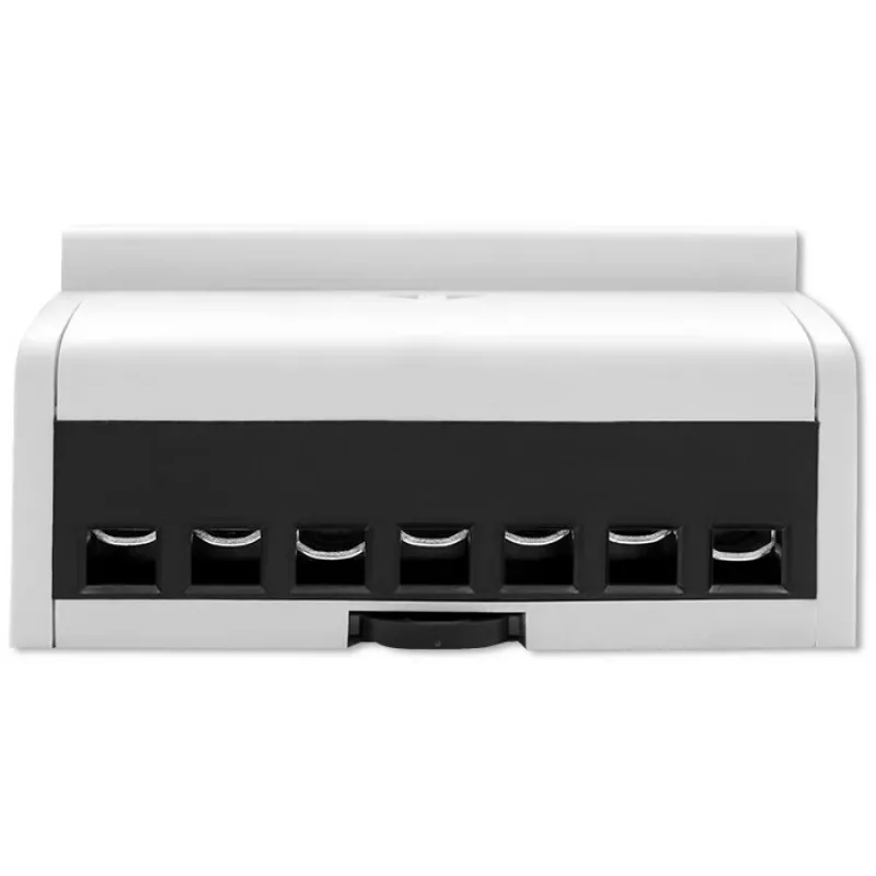 Contador eletrónico bidirecional trifásico Qoltec | Contador de consumo de energia para calha DIN | 400V | 100A | LCD | 4P