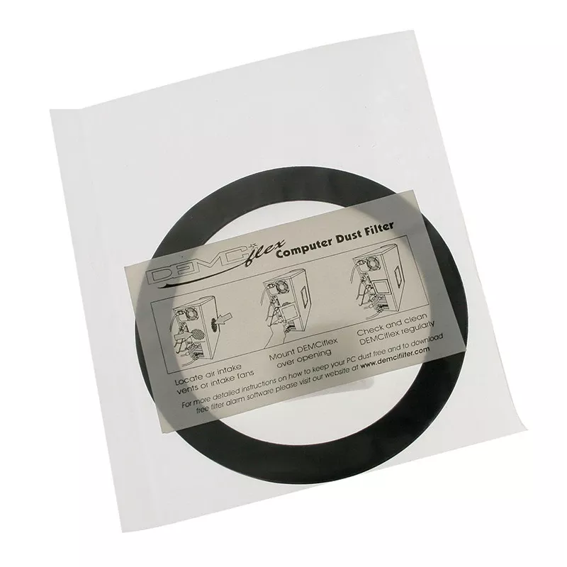 Filtro de poeira DEMCiflex 92 mm redondo DF0489 – filtro de ventoinha redondo de 92 mm