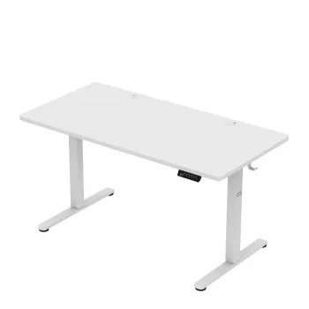 Secretária mark adler Leader 7.3 branca — estação de trabalho ergonómica de altura ajustável