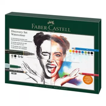 Conjunto de lápis de cor Faber-Castell Discovery Set — 12 unidades, multicolor