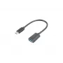 Adaptador LANBERG AD-UC-UA-04 USB Type-C macho - USB Type-A fêmea 15cm preto