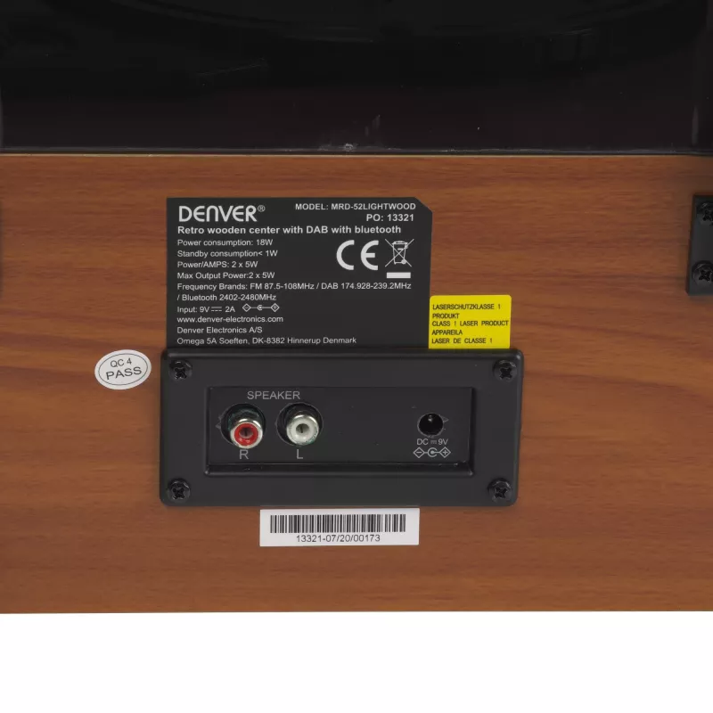 Gira-discos Denver MRD-52LIGHTWOOD