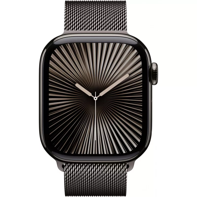 APPLE Watch Series 10 GPS + Cellular 42 mm caixa de titânio em ardósia com pulseira Milanese Loop em ardósia
