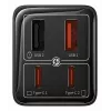 Carregador rápido de parede Baseus GaN6 Pro universal preto CA para interior