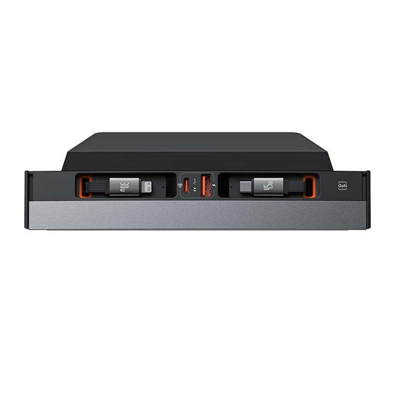 Hub Baseus T-Space com cabos USB-C para Lightning para veículos Tesla (preto)