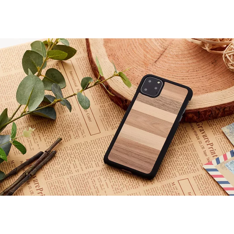 Capa para smartphone man and wood para iPhone 11 Pro – cor preto areia, capa protetora
