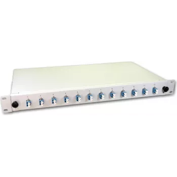 Caixa de fusão de fibra ótica Lightwin, 24 fibras, 12x DLC monomodo, 9/125µm OS2 G657.A1 pigtail caixas de fusão (SPBOX 24E09 OS2 DLC)