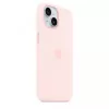 Capa de silicone com MagSafe para iPhone 15 - Rosa-claro
