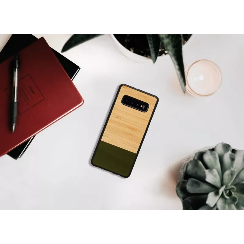 Capa para smartphone Man and Wood para Samsung Galaxy S10 Plus — Bamboo Forest preto