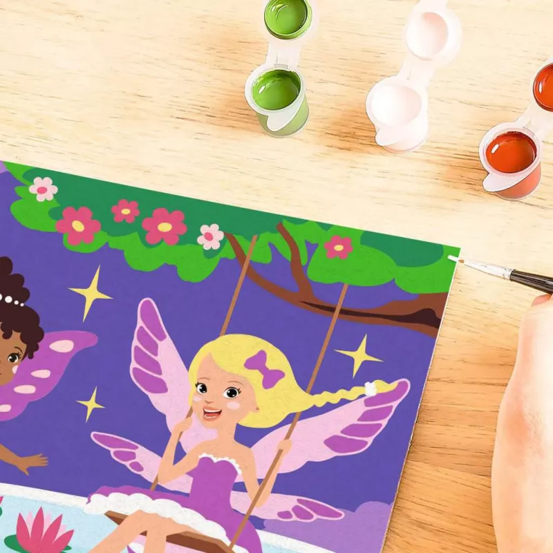 Conjunto de pintura Ravensburger CreArt – Amigos das Fadas (conjunto de pintura infantil)