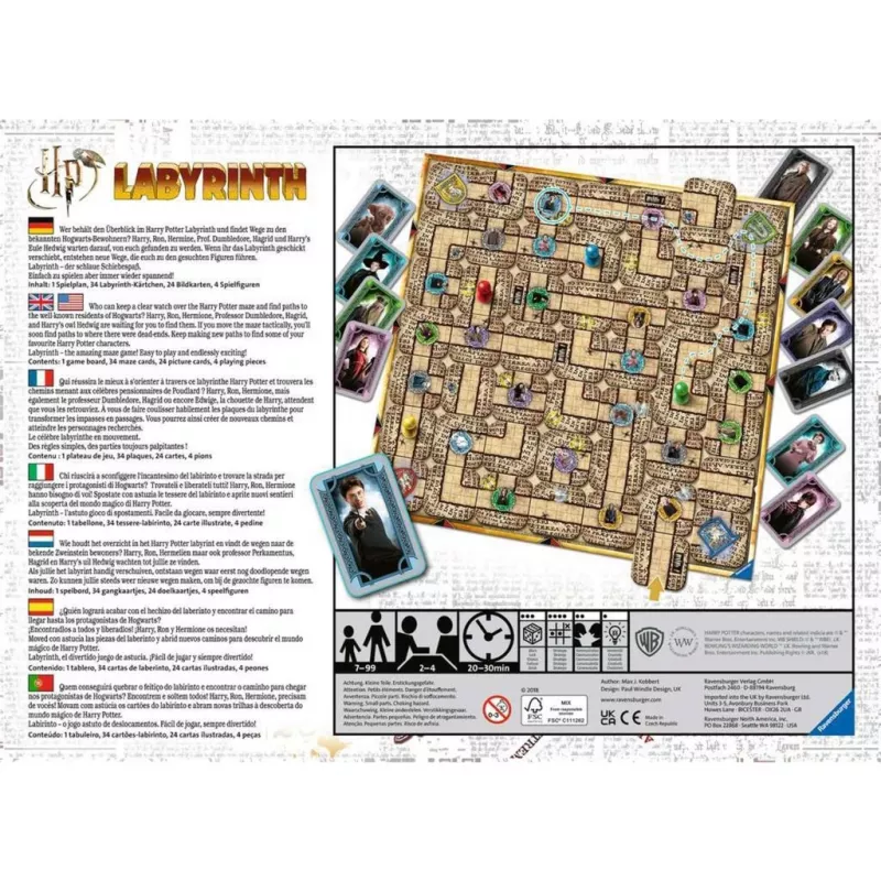 Jogo de cartas Ravensburger Harry Potter Labyrinth