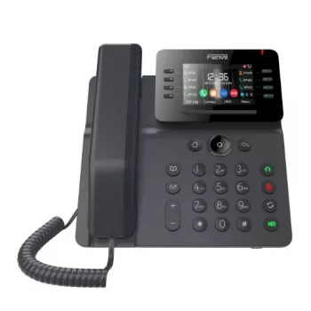 Telefone IP Fanvil V64 preto 12 linhas LCD WLAN