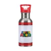 Garrafa de água metálica Paladone Super Mario com palhinha