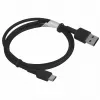 AUKEY CB-CD30 cabo de USB-A para USB-C 0,9 m, entrançado de nylon, 60W PD, 3A, preto
