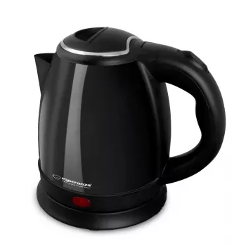 Chaleira elétrica ESPERANZA EKK128K 1,0 L, 1350 W, aço inoxidável, sem fios, desligamento automático, proteção contra funcionamento a seco