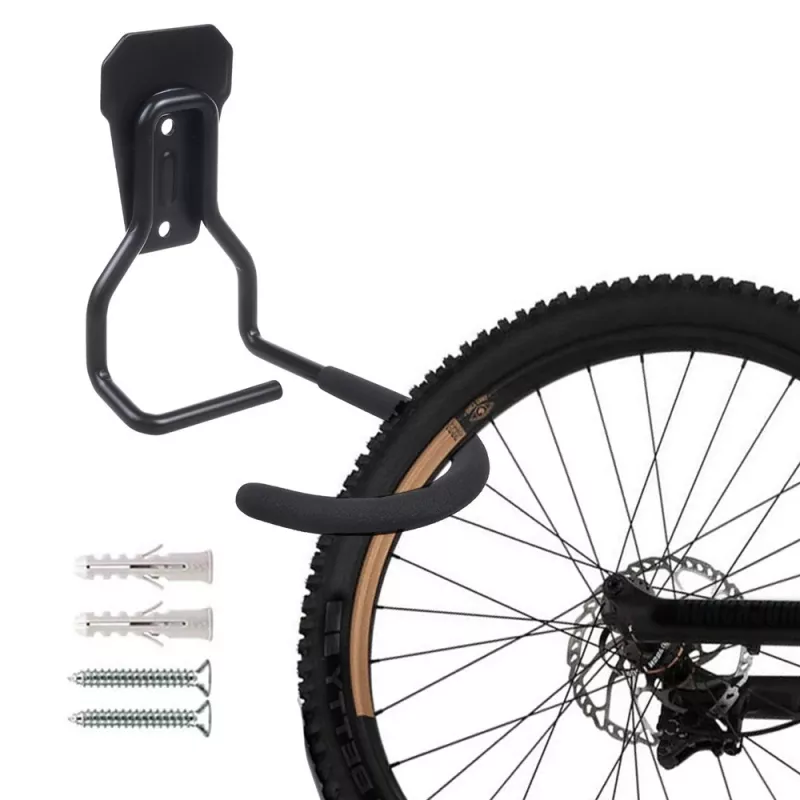 Suporte de parede para bicicleta MACLEAN MC-433 suporte vertical para bicicleta, dobrável, largura ajustável, para bicicletas até 20 kg, preto
