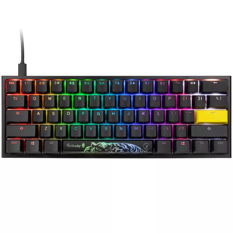 Teclado gaming mecânico Ducky One 2 Pro Mini RGB LED Cherry Brown layout 60%