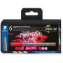 Caneta brush Staedtler Pigment Arts tons de vermelho e rosa 6 unidades