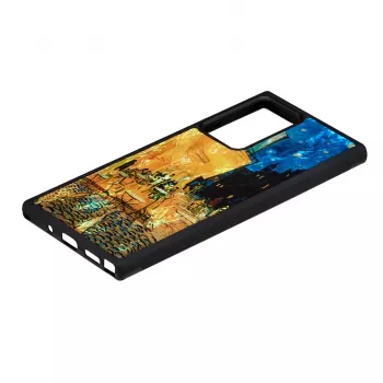 Capa de telemóvel iKins para Samsung Galaxy Note 20 Ultra — preto, design Café Terrace