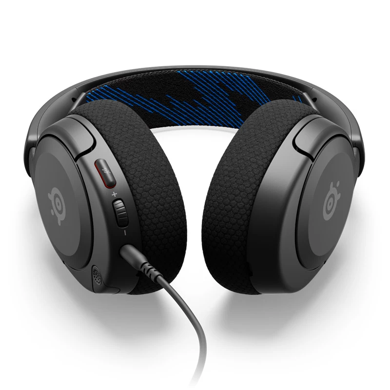 Headset Steelseries Arctis Nova 1P com fios arco de cabeça gaming preto