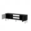 Móvel de TV cama meble CORTINA EF 180×40×60 cm, preto, tampo superior em aglomerado, estrutura preta