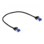 Cabo de rede DeLOCK RJ45 Cat.6A S/FTP fino 0.25m preto