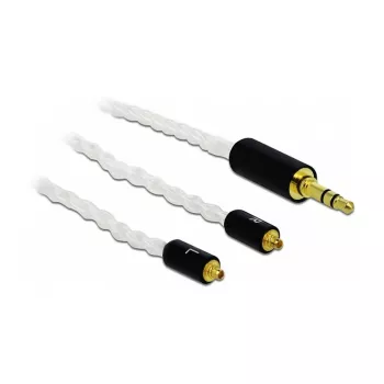Cabo de áudio DeLOCK 85845 1,2 m 3,5 mm 2x MMCX branco