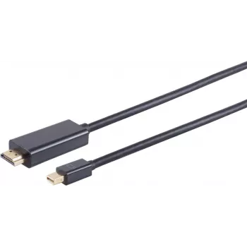 Cabo Mini DisplayPort para HDMI ShiverPeaks BS10-53025, 1 m, fichas banhadas a ouro, macho-macho