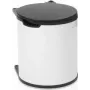 Balde do lixo Brabantia 428081 15L redondo preto branco