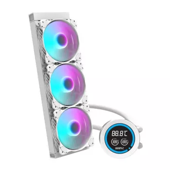 Radiador de computador 360mm Darkflash DN-D360 WHITE — radiador de refrigeração 360mm para refrigeração líquida de PC