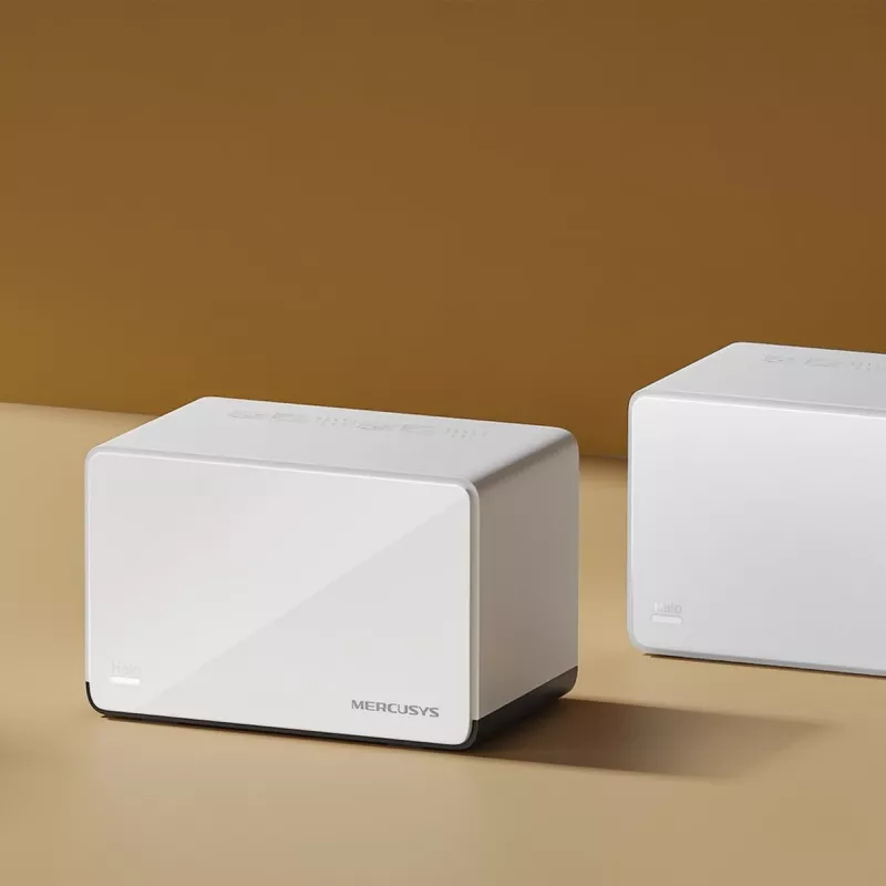 Router MERCUSYS Halo H85X Dual-Band Wi‑Fi 6 (802.11ax), 2,4/5 GHz, até 2402 Mbit/s, 3 portas LAN, branco (pack de 3)