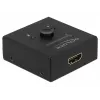 DeLock HDMI 2-1 bidirecional 4K 60 Hz compacto - Retail Box - Comutador de vídeo/áudio - 2 x HDMI - secretária (64072)