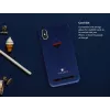 Capa traseira com compartimento para cartões VixFox para Samsung S9, azul-marinho, cobertura traseira protetora para telemóvel com compartimento para cartões