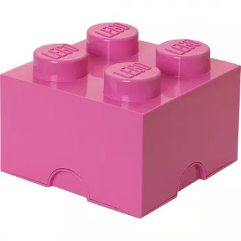 Pedra de armazenamento 4 LEGO 40031739 rosa – pedra de armazenamento de plástico empilhável para peças pequenas
