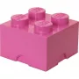 Pedra de armazenamento 4 LEGO 40031739 rosa – pedra de armazenamento de plástico empilhável para peças pequenas